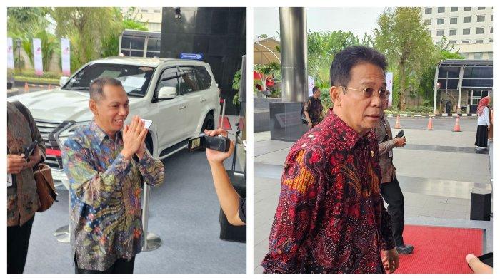 Wakil Ketua KPK Nurul Ghufron (batik biru) dan Wakil Ketua KPK Johanis Tanak (batik merah)