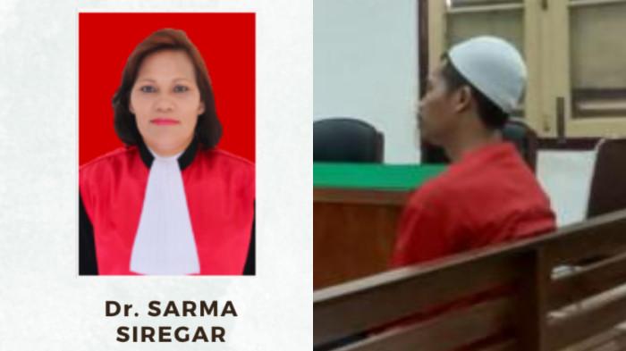 PENCURIAN SANDAL - (Kiri) Foto Ketua Majelis Hakim Pengadilan Negeri Medan, Sarma Siregar dan (Kanan) Nefri Zaldi (32), warga Kecamatan Sunggal, Kota Medan, Sumatra Utara (Sumut) divonis penjara satu tahun enam bulan kasus pencurian sandal merek Hermes.