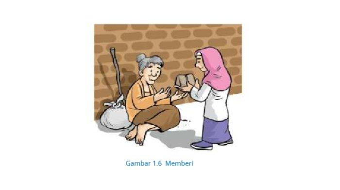 PAI Kelas 6 SD/MI Kurikulum Merdeka Halaman 18, Gambar 1.6 Memberi