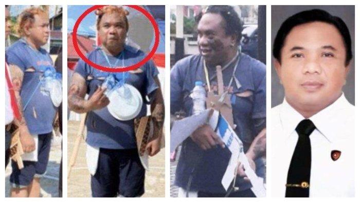 IPDA SUKANDI - Penampilan Ipda Sukandi yang menyerupai ODGJ saat menerima penghargaan di HUT Bhayangkara Polres Sinjai, Selasa (1/7/2025). Di balik tampilannya, ia merupakan perwira intel yang meraih peringkat tiga cover job terbaik Pama kontra intelijen tingkat nasional.