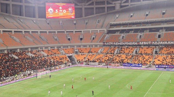 caption; PERSIJA VS BALI UNITED - Persija Jakarta sukses msngalahkan Bali United dengan skor 3-0 di Jakarta International Stadium, Sunter, Jakarta, Sabtu (10/5/2025). Tribunnews/Abdul Majid