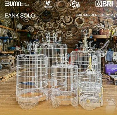 Produk sangkar burung Eank Solo pada pameran UMKM Expo (RT) BRILian Preneur 2023