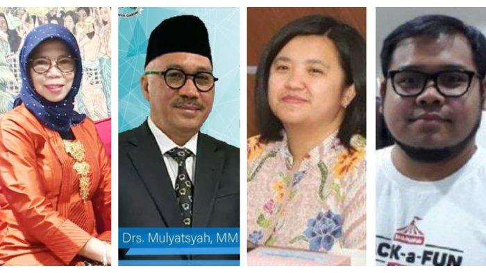 KORUPSI LAPTOP CHROMEBOOK - Kolase foto Sri Wahyuningsih, Mulyatsyah, Jurist Tan, dan Ibrahim Arief. Keempat tersangka disebutkan telah bersekongkol dan melakukan pemufakatan jahat untuk melakukan pengadaan laptop berbasis Chromebook.
