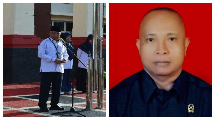 HAKIM DITUSUK -  Foto Hakim Gusnahari saat memimpin apel Senin pagi di Pengadilan Agama Batam, belum lama ini (kiri) dan foto diri Gusnahari (kanan). Inilah profil Gusnahari, seorang hakim di Pengadilan Agama (PA) Batam yang menjadi korban penusukan 2 orang misterius. Dikenal sebagai hakim senior yang tegas.