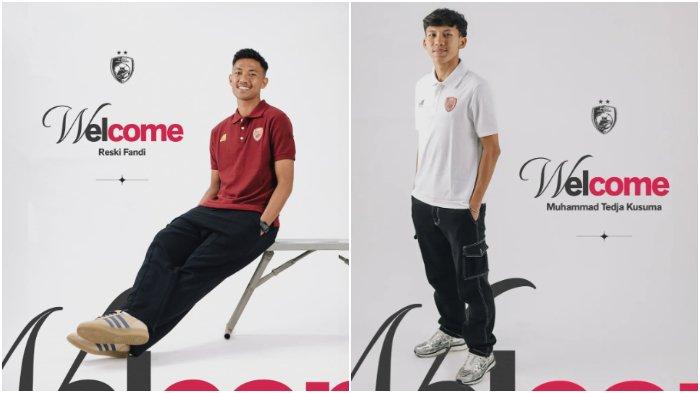 PEMAIN BARU PSM - PSM Makassar melakukan pengumuman rekrutan pertama di bursa transfer Liga 1 2025/2026. Juku Eja memperkenalkan Reski Fandi (kiri) dan Muhammad Tedja Kusuma pada Jumat (4/7/2025). (Instagram PSM - 4/7/2025)