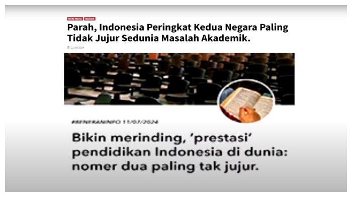 Rocky Gerung bahas Indonesia Peringkat 2 Negara Paling Tidak Jujur Masalah Akademik