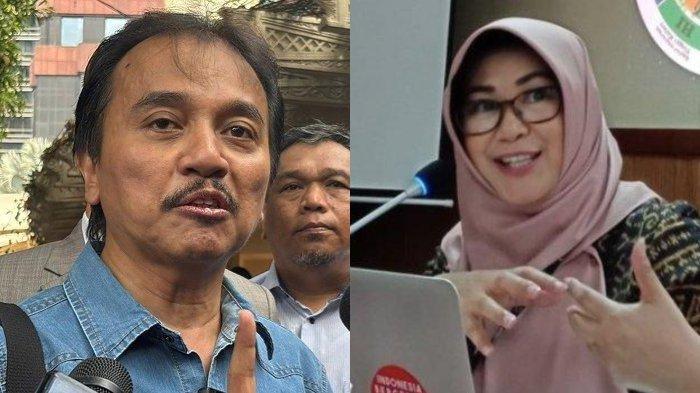 IJAZAH JOKOWI - Foto pakar telematika Roy Suryo dan Tifauzia Tyassuma alias dokter Tifa. 