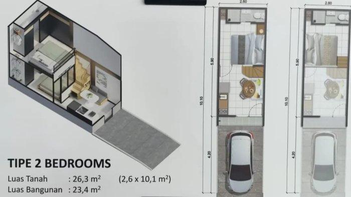 RUMAH MUNGIL BERSUBSIDI - Mock up rumah susbidi berukuran mini rancangan Lippo Group. Menteri Perumahan dan Kawasan Permukiman Maruarar Sirait melihat dari dekat mock up ini di Jakarta.