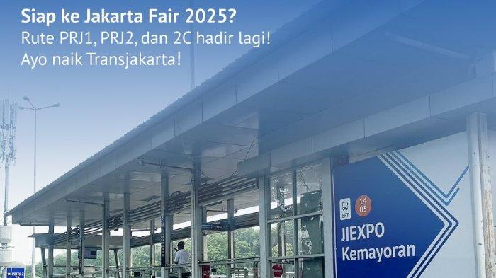 JAKARTA FAIR 2025 - Foto ini diambil dari Instagram @infotije pada Kamis (19/6/2025) yang menampilkan Rute Transjakarta ke Jakarta Fair 2025.