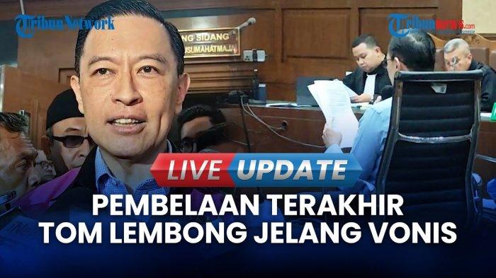 SIDANG TOM LEMBONG - Terdakwa terduga korupsi impor gula eks Mendag Tom Lembong di PN Tipikor Jakarta, Senin (14/7/2025). Ia meminta majelis hakim membuat pertimbangan hukum dalam perkara yang ia hadapi dengan hati yang jernih.