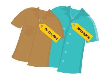 SOAL PAS 2025 - Gambar dua baju sebagai ilustrasi soal PAS Bahasa Inggris kelas 5 semester 2.