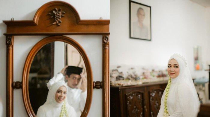 SOSOK PENGANTIN LARI - Ide tak biasa yang dipilih pasangan pengantin asal Banjarmasin Kalimantan Selatan. Ada 'pengantin lari' , ini sosoknya. (kolase/instagram)