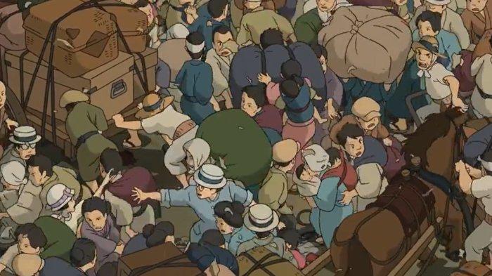 Salah satu adegan di film Studio Ghibli yang berjudul 'The Wind Rises'.
