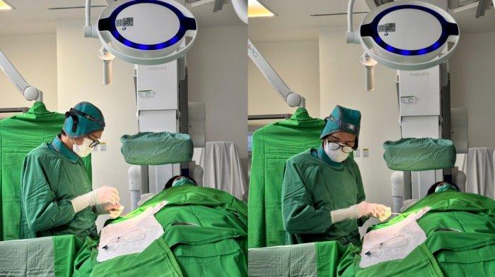 AHLI JANTUNG SAAT CATHLAB. Dokter spesialis jantung dan pembuluh darah subspesialis kardiologi intervensi di RS Siloam Jantung Diagram, DR. dr. Sidhi Laksono, Sp.JP, Subsp.KI(K), FIHA, MARS, MH, CPHM, FISQUA saat melakukan tindakan cathlab pada pasien jantung.