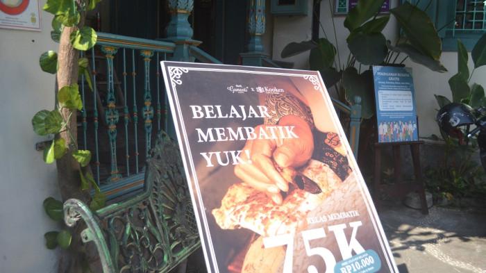 BATIK KAUMAN SOLO - Batik Gunasti Kauman menawarkan lokakarya membatik.  (Foto Rohmah Tri Nosita/Pasar Triwindu Solo).