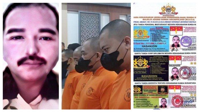 JENDERAL MUDA - Tampang Hasanudin Jenderal Muda Kekaisaran Sunda Nusantara Ditangkap Polres Cianjur Kasus Jual Beli STNK Palsu, Kamis (13/3/2025). Kini Polres Cianjur dituntun Rp 5 miliar dan NKRI diancam bakal dibubarkan.