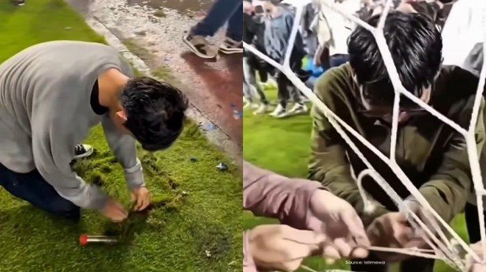 CURI RUMPUT - Gubernur Jawa Barat Dedi Mulyadi bakal menindak tegas oknum suporter Persib Bandung curi rumput dan potong tali jala gawang GBLA
