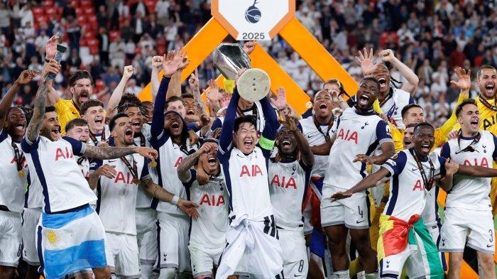 JUARA LIGA EROPA - Tottenham Hotspur alias Spurs menjuarai Liga Eropa 2024/2025 setelah menaklukkan Manchester United skor 1-0 dalam partai final yang dihelat di Stadion San Memes, Kamis (22/5/2025). (Website Spurs - 22/5/2025)