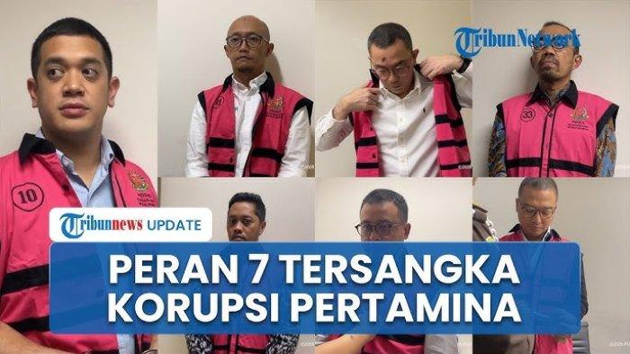 TERSANGKA KORUPSI PERTAMINA - Kejaksaan Agung (Kejagung) menetapkan tujuh orang sebagai tersangka dan melakukan penahanan terkait kasus dugaan dugaan korupsi tata kelola minyak mentah dan produk kilang pada PT Pertamina, Subholding, dan Kontraktor Kontrak Kerja Sama (KKKS) tahun 2018-2023 yang di antaranya bermodus BBM kualitas oktan Research Octane Number atau RON 90 (Pertalite) dicampur atau dioplos menjadi RON 92 (Pertamax). Sebanyak empat orang tersangka adalah petinggi anak perusahaan PT Pertamina dan tiga orang dari pihak swasta.