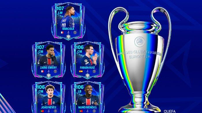 JUARA UEFA CHAMPIONS - Ucapan selamat FC Mobile untuk tim PSG sebagai juara UEFA Champions League 2024/25, diunggah Minggu (1/6/2025).