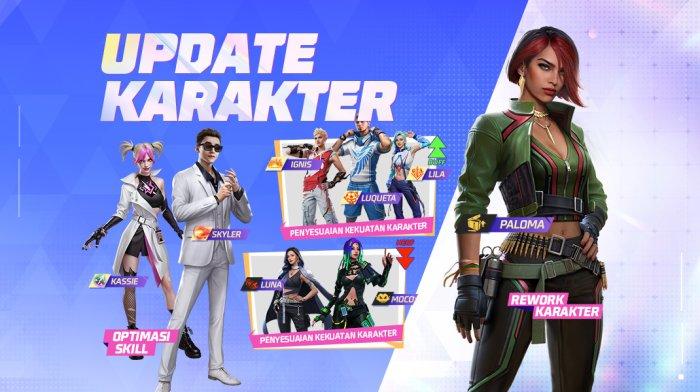 UPDATE KARAKTER FF - Update karakter Free Fire (FF) diunduh Jumat (10/7/2025).