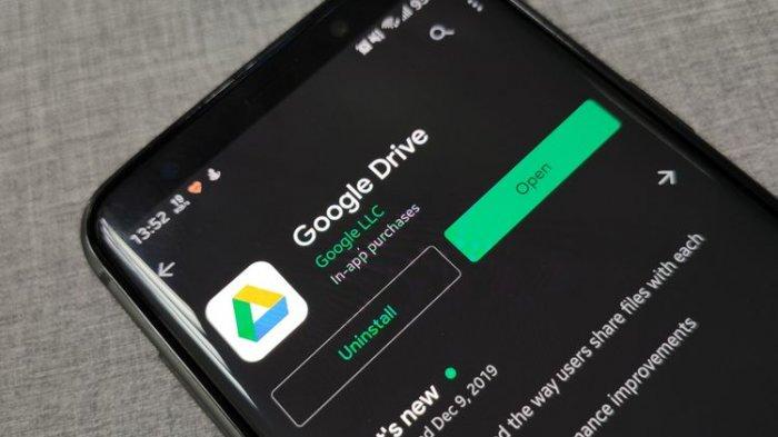 Aplikasi Google Drive di Play Store.(KOMPAS.com/Bill Clinten)