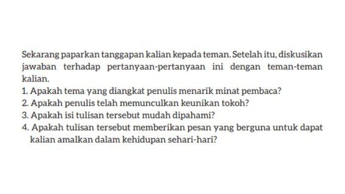 Berikut kunci jawaban Bahasa Indonesia kelas 7 halaman 167 Kurikulum Merdeka. 