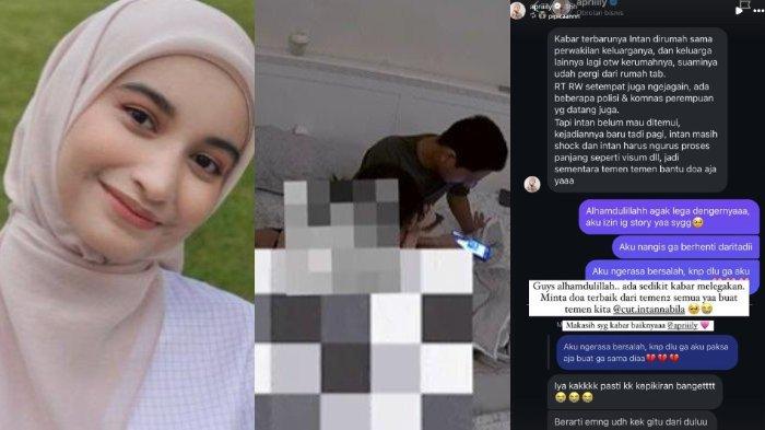 Cut Intan Nabila (kiri) ternyata disiksa di pagi hari sebelum CCTV (tengah) penyiksaannya viral.