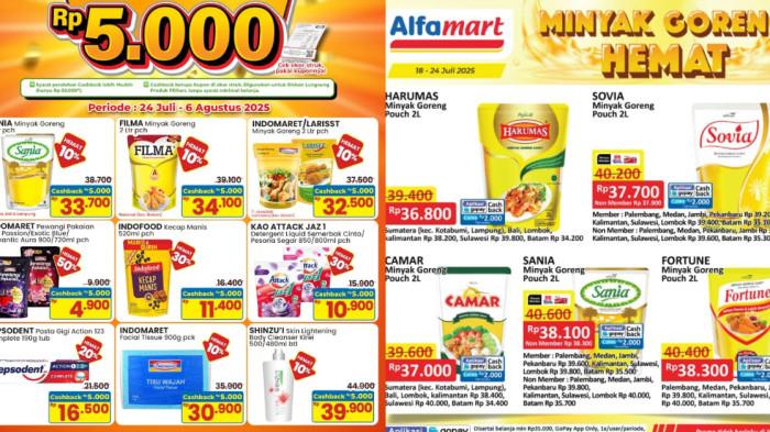 KATALOG PROMO HARI INI - Tangkap layar akun Instagram Alfamart dan Indomaret yang diunggah pada Kamis (24/7/2025). Berikut daftar produk dalam katalog promo Alfamart dan Indomaret hari ini, Kamis, 24 Juli 2025