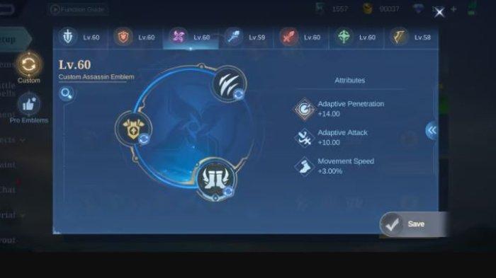 Emblem Mobile Legends untuk hero Hanabi.