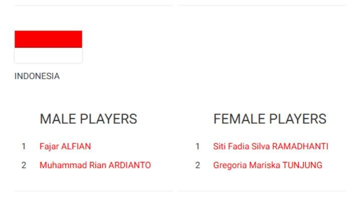 SKUAD PIALA SUDIRMAN - Empat pemain resmi memperkuat Indonesia di Piala Sudirman 2025.