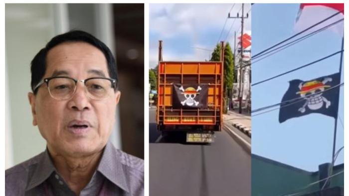 VIRAL BENDERA ONE PIECE - Kolase foto: Anggota DPR RI Fraksi Partai Golkar Firman Soebagyo dan tangkapan layar video viral bendera One Piece beredar jelang peringatan HUT RI ke-80 yang akan jatuh pada 17 Agustus 2025. 