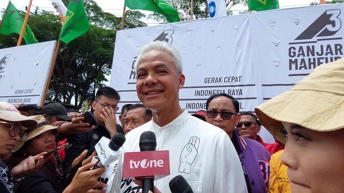 Calon presiden (capres) nomor urut 3, Ganjar Pranowo.