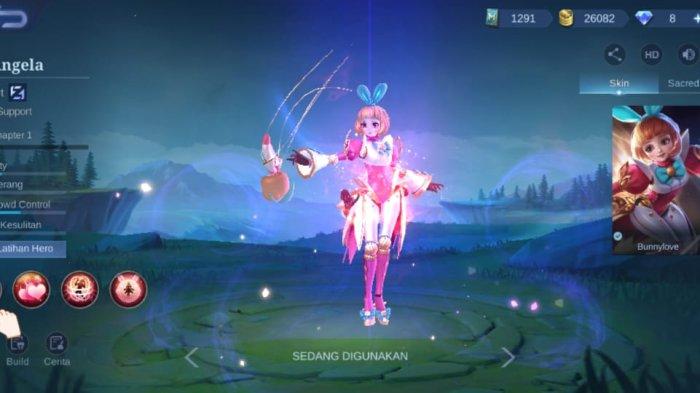 Hero Angela di Mobile Legends yang mempunyai role Support.