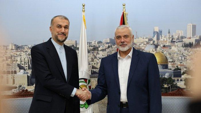 Hossein Amir Abdollahian bertemu dengan pemimpin Hamas Ismail Haniyeh, di Doha