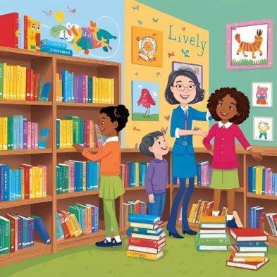 ilustrasi perpustakaan