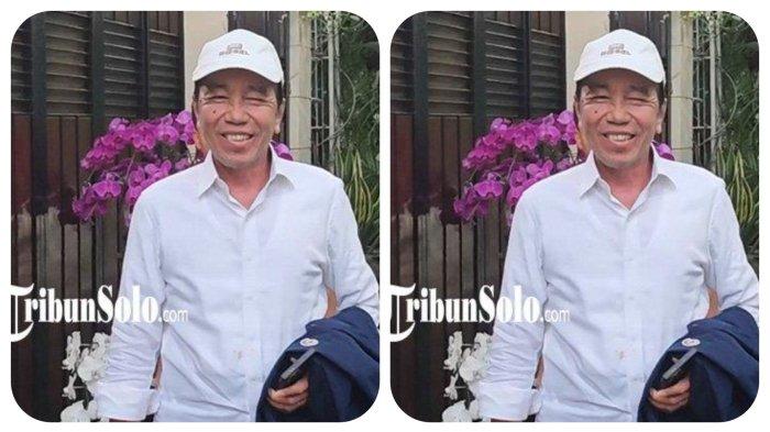 PENAMPILAN TERKINI JOKOWI - Mantan Presiden Joko Widodo menunjukkan wajahnya yang semakin membaik sepulang liburan, Sabtu (12/7/2025). Ajudan Jokowi, Kompol Syarif Muhammad Fitriansyah juga menjelaskan bahwa semenjak gejala mulai timbul Jokowi ditangani oleh Tim Dokter Kepresidenan. (TribunSolo.com / Ahmad Syarifudin)
