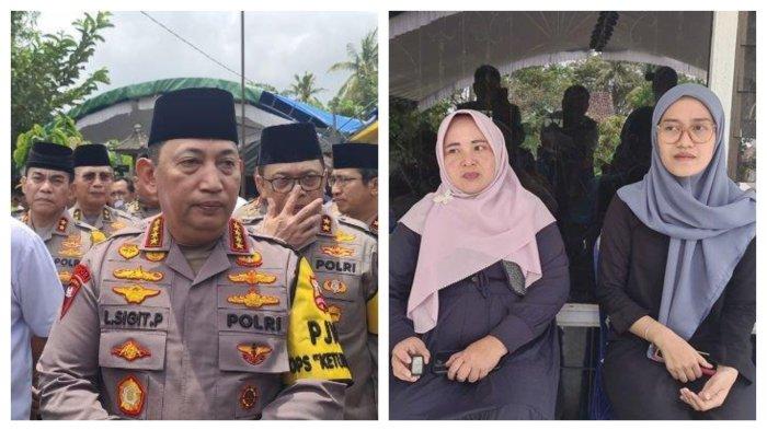 Kapolri, Jenderal Listyo Sigit Prabowo beserta PJU Polri datang ke Kabupaten OKU Timur, Provinsi Sumatera Selatan mengunjungi keluarga Almarhum AKP Anumerta Lusiyanto SH, Kamis (27/03/2025). Kapolri Jenderal Listyo menyampaikan duka mendalam kepada keluarga. Sasnia istri Almarhum AKP Anumerta Lusiyanto SH (kiri) dan Salsabila yang merupakan putrinya (kanan) ketika di rumah duka di Desa Sumber Harjo, Kecamatan Buay Madang Timur, Kamis (27/03/2025). Salsabila ingin meneruskan cita-cita almarhum AKP Anumerta Lusiyanto SH.