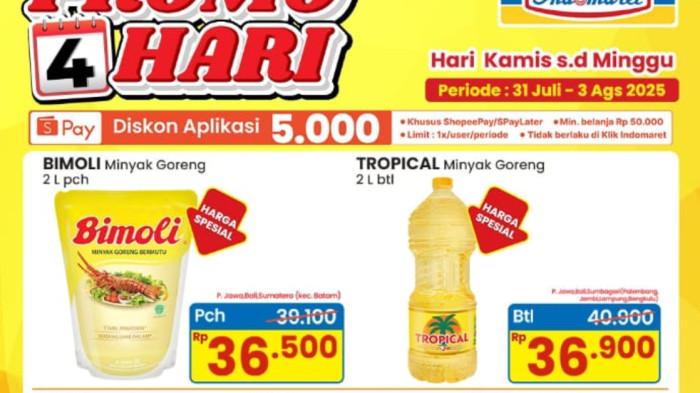 KATALOG PROMO JSM - Tangkap layar akun Instagram Indomaret dan Alfamart yang diunggah pada Jumat (1/8/2025). Berikut daftar produk dalam katalog promo JSM Alfamart, Indomaret, dan Superindo hari ini, Jumat (1/8/2025) periode 1-3 Agustus 2025