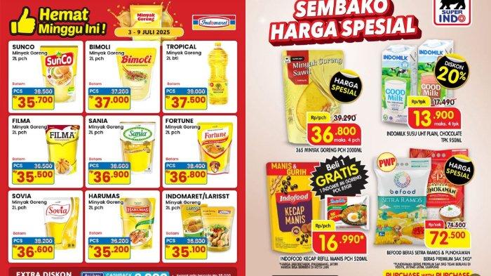 KATALOG PROMO JSM - Tangkap layar akun Instagram Indomaret dan Superindo yang diunggah pada Kamis (3/7/2025). Berikut daftar produk dalam katalog promo JSM Indomaret, Alfamart, dan Superindo periode 4-6 Juli 2025