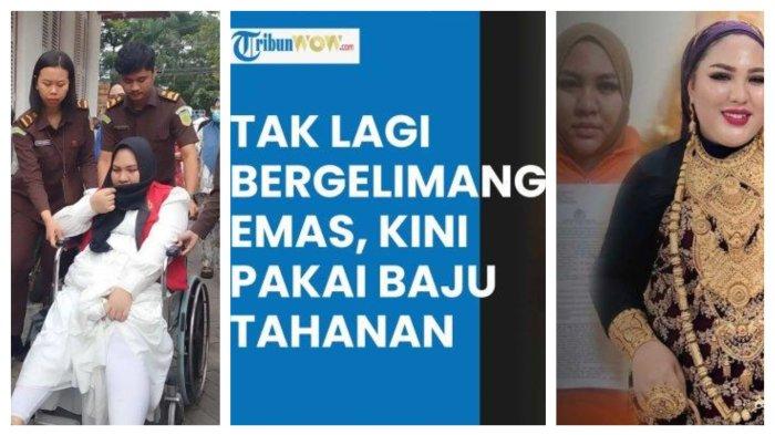 SKINCARE MENGANDUNG MERKURI - Terdakwa skincare berbahaya Mira Hayati didorong kursi roda saat mengikuti sidang dakwaan di Pengadilan Negeri Makassar, Jl RA Kartini, Kecamatan Ujung Pandang, Selasa (11/3/2025). Mira Hayati pakai baju tahanan saat ditahan oleh Direktorat Reserse Kriminal Khusus (Ditreskrimsus) Polda Sulsel pada Senin (20/1/2025) dan Mira Hayati saat masih jaya dijuliki Ratu Emas, belum terjerat kasus hukum skincare mengandung merkuri. Mira Hayati didakwa 12 tahun penjara dan denda Rp 5 miliar.