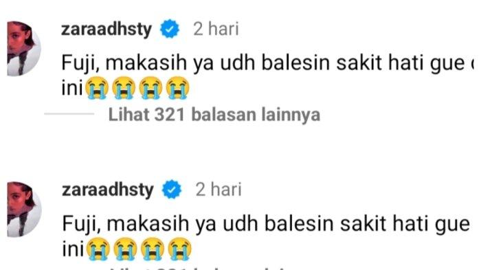 Komentar Adhisty Zara di akun Instagram Fuji.