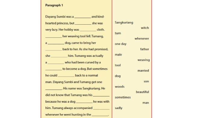 KUNCI JAWABAN SMP - Gambar soal untuk kunci Jawaban Bahasa Inggris Kelas 9 SMP Kurikulum 2013 (K-13) Semester 2 yang diambil pada Jumat (14/2/2025) di bagian Collecting Information halaman 135 Chapter 7 Sangkuriang buku Bahasa Inggris Think Globally Act Locally.