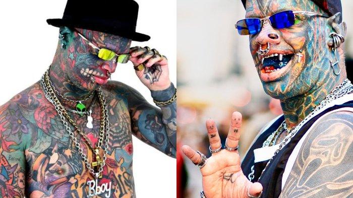 Marcelo 'B-Boy' De Souza, seniman tato asal Brasil yang mengoperasi tangannya agar seperti alien