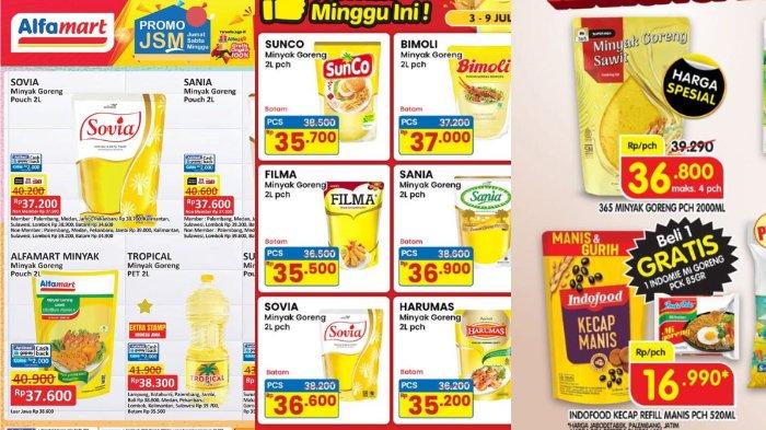 KATALOG PROMO JSM - Tangkap layar akun Instagram Alfamart, Indomaret dan Superindo yang posting pada Jumat (4/7/2025). Inilah daftar produk minyak goreng murah yang masuk dalam katalog promo JSM Alfamart, Indomaret, dan Superindo periode 4-6 Juli 2025