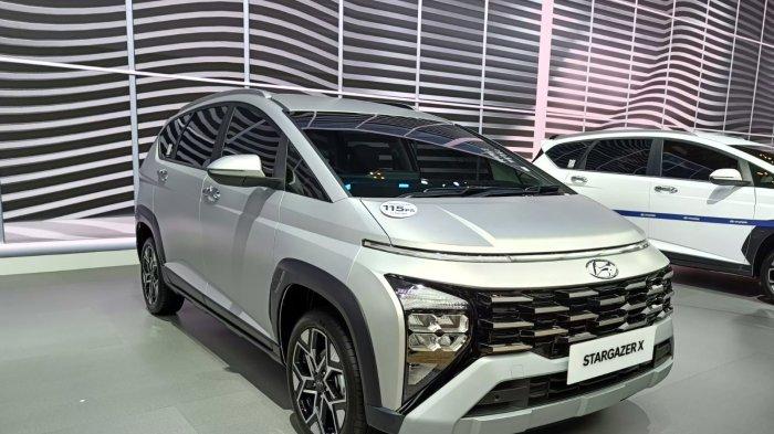 MPV Stargazer X di booth Hyundai di GIIAS 2023, Selasa 15 Agustus 2023.