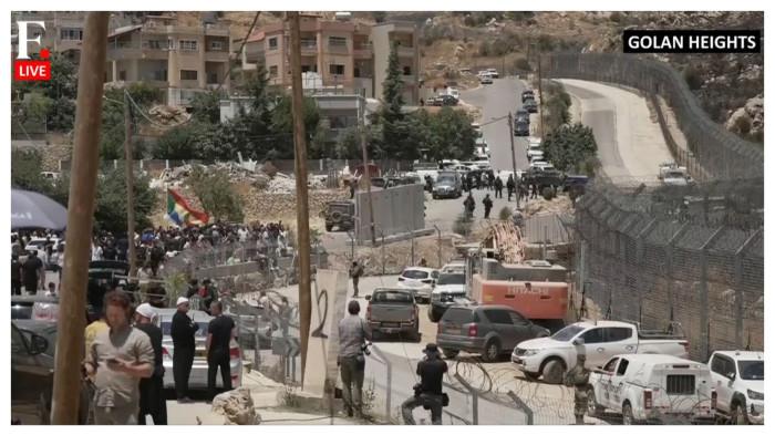 KONFLIK SURIAH - Tangkap layar YouTube Firstpost 17 Juli 2025, memperlihatkan pasukan Israel dan kelompok Druze berkumpul di Dataran Tinggi Golan, perbatasan Suriah. Israel melancarkan serangan terhadap Suriah, dengan dalih ingin melindungi kaum Druze