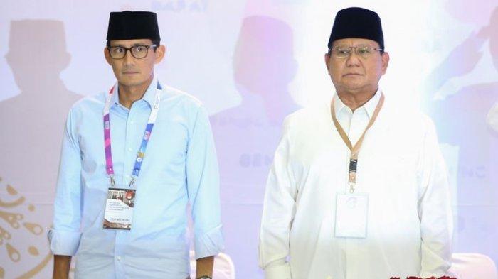 prabowo dan sandi di gedung kpu