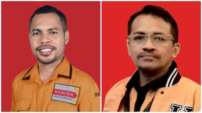 Muhammad Djen Marasabessy (kiri) dan Faisal Tawainella (kanan) dua oknum anggota DPRD Maluku Tengah, Provinsi Maluku ngamuk