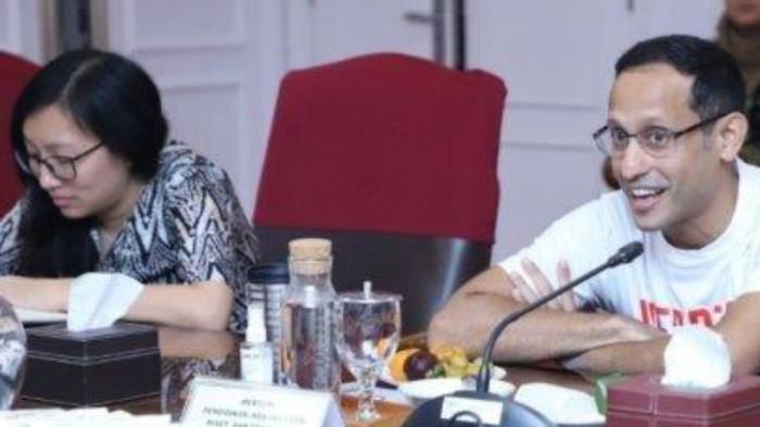 JURIST TAN - Jurist Tan (kiri) dan Nadiem Makarim (kanan). Kejagung telah menetapkan empat tersangka, termasuk Jurist, dalam kasus dugaan korupsi pengadaan Chromebook, Selasa (15/7/2025).
